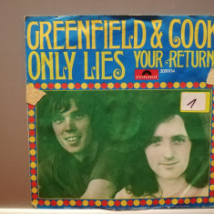 Greenfield & Cook – Only Lies /You... (1972/Polydor/RFG) - Vinil Single pe '7/NM