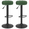 Gossi scaune de bar, 2 buc., verde inchis, catifea