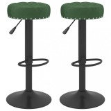 Gossi scaune de bar, 2 buc., verde inchis, catifea