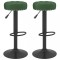 Gossi scaune de bar, 2 buc., verde inchis, catifea