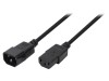 Cablu Prelungitor IEC C13 la IEC C14 3m Negru 10A 250V, Logilink