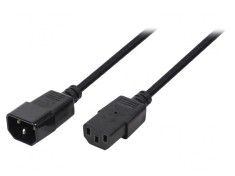 Cablu Prelungitor IEC C13 la IEC C14 3m Negru 10A 250V