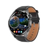 Ceas Smartwatch GT4 PRO+ Sport, apel Bluetooth, 1.53&quot;, notificari, ritm, somn, pedometru, activitati, rezistent apa, wireless, Android/iOS, negru, Otel inoxidabil