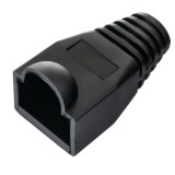 Set 10 bucati manson de protectie pentru mufe internet, RJ 45, negru