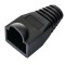 Set 10 bucati manson de protectie pentru mufe internet, RJ 45, negru