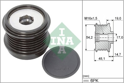 INA 535 0310 10 Sistem roata libera, generator foto