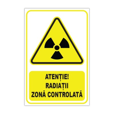 Indicator avertizare radiații &amp;ndash; Zonă controlată foto