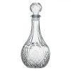 Sticla decorativa transparenta 1L, din sticla, pentru lichior, capac ermetic, design gravurat, eleganta