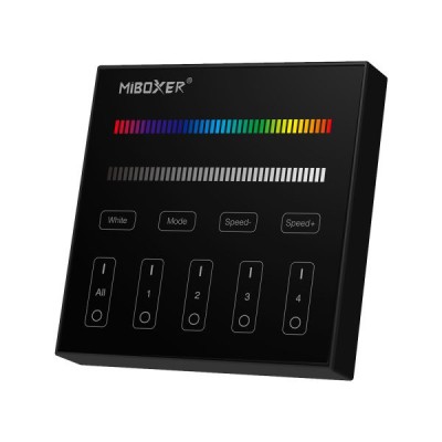 Controller Mi-Light B3 MiBoxer Group Control grup zona telecomanda perete, negru DIM+RGBW foto