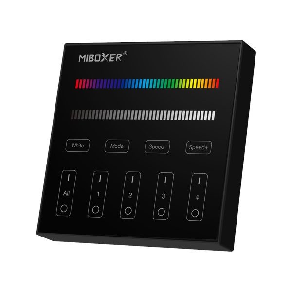 Controller Mi-Light B3 MiBoxer Group Control grup zona telecomanda perete, negru DIM+RGBW