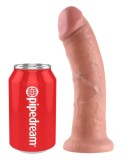 Dildo Realistic Cu Ventuza King Cock, Natural, 20 cm