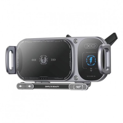 Incarcator Auto Wireless XO Design WX041, 15W, 1.67A, Negru foto