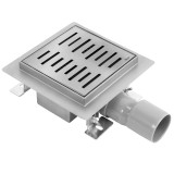Rigola dus REA LINE 150x150 Nickel Brush