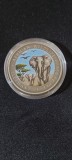 Somalia 2015 - 100 șilingi - 1 OZ &ndash; Elefant , O monedă de argint, Africa