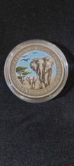 Somalia 2015 - 100 ?ilingi - 1 OZ ? Elefant , O moneda de argint foto