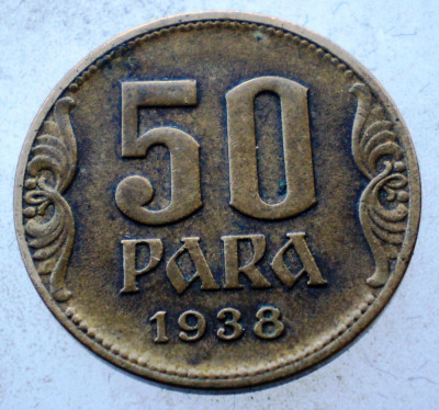 1.379 YUGOSLAVIA JUGOSLAVIA IUGOSLAVIA 50 PARA 1938 foto
