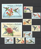 ANTIGUA 1992 FAUNA PASARI COLIBRI, Nestampilat