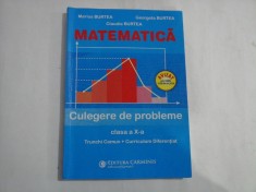 MATEMATICA - CULEGERE DE PROBLEME clasa a X-a Trunchi Comun + Curriculum Diferentiat - M. Burtea / G. Burtea / C. Burtea