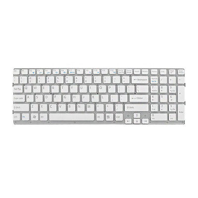 Tastatura Laptop, Sony, Vaio VPC-EB, VPCEB, PCG-71211M, PCG-71212M, PCG-71311M, PCG-71312M, fara rama, alba, layout US foto