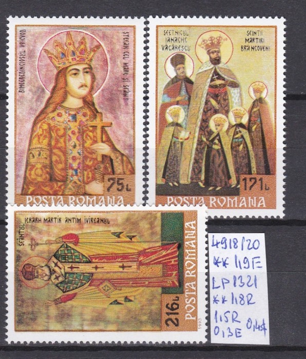 1993 Icoane Sfinți LP1321 MNH Pret 1,5+1 Lei