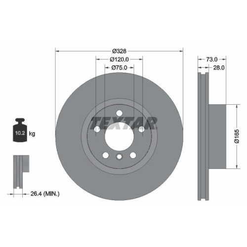 Textar Disc frana PRO+
