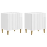vidaXL Dulap de noapte 2 pcs Alb foarte lucios 43 x 34,5 x 50 cm 894574