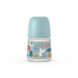 Biberon din silicon, 150ml, sx pro debit lent, albastru, suavinex