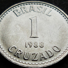 Moneda 1 CRUZADO - BRAZILIA, anul 1988 *cod 647 = A.UNC