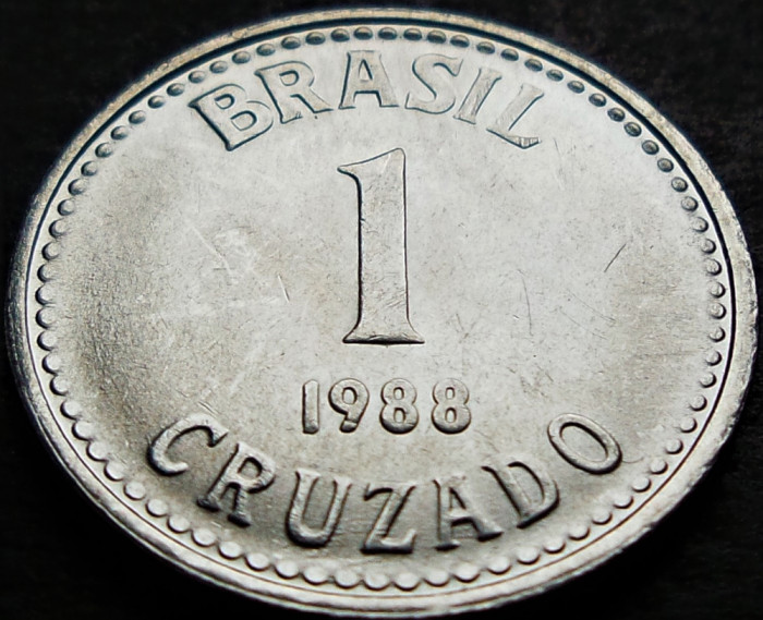 Moneda 1 CRUZADO - BRAZILIA, anul 1988 *cod 647 = A.UNC