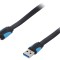 Cablu OTG USB 3.0 Flat, 2m, negru