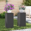 VidaXL Suporturi pentru plante 2 pcs Negru 24 x 24 x 55 cm Oțel