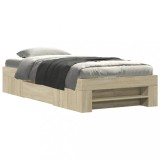 Cumpara ieftin Cadru pat fara saltea stejar sonoma, 90x190 cm, lemn prelucrat