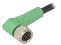 Cablu de conectare M8 3 pini 1,5m unghi 250VAC 4A