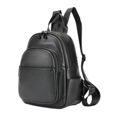 Rucsac dama, BUSY LDY&amp;GTM&reg; Ziana, piele naturala, negru