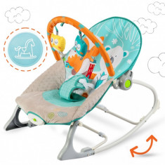 Balansoar cu vibratii vulpita si ursul Ricokids 7309 turcoaz