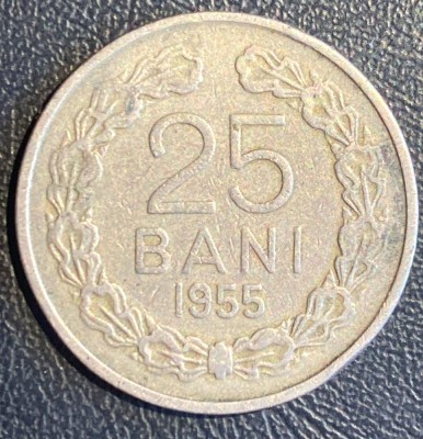 25 BANI 1955 / MONEDA R.P.R. / VEZI POZE.. foto