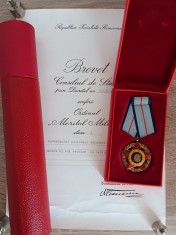 CC7 18 - Ordinul Meritul militar clasa a I-a RSR - setul complet + bonus