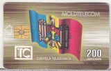 Bnk card Cartela telefonica de colectie - Moldtelecom 1997 200 impulsuri