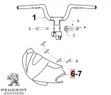 Cumpara ieftin Carena superioara ghidon originala Peugeot Vivacity - Vivacity 2 2T 50-100cc (argintie)
