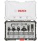 Bosch Set 6 freze de profilat canturi, frezare coplanara si refecare, tija 6mm ProAdvanced PowerfulTools