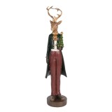 Cumpara ieftin Figurina Craciun Ren polirasina multicolora 9x9x37 cm