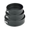 Set 3 Tavi Tort Rotunde, Fund Detasabil, Antiaderente, 24/26/28cm, Metal, Ideal Cozonac, Pasca