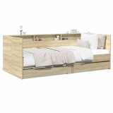 Cumpara ieftin Pat de zi cu sertare fara saltea, stejar sonoma, 90x200 cm