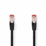 Cablu de retea S/FTP Nedis, cat6, patch cord, 5m, negru