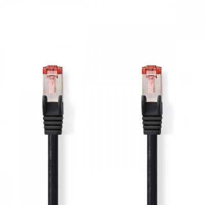 Cablu SFTP Cat6 30m negru RJ45 tata - RJ45 tata Nedis foto