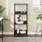 Gossi biblioteca, negru, 50x33x117,5 cm, lemn prelucrat