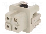Conector HDC 4 PIN 10A Mamă DEGSON ELECTRONICS