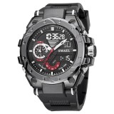 Ceas barbatesc Smael Sport Casual Stil Militar Dual Time Cronograf