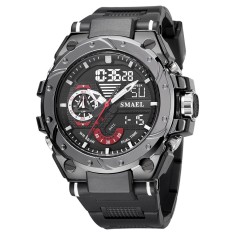 Ceas barbatesc Smael Sport Casual Stil Militar Dual Time Cronograf foto