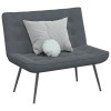 VidaXL Bancă gri &icirc;nchis 110x74x84 cm catifea 4012338